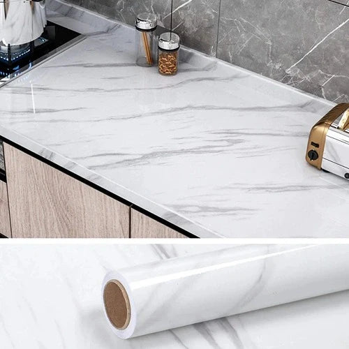 Marble Sheet ( Pack Of 1 Roll)Waterproof Heat Resistant Sheet For Living Room, Bathroom, Kitchen , Wallpaper ( 60 X 200 Cm )