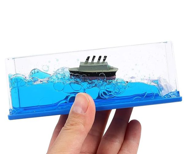 Moving Titanic Liquid Wave Cruise Ship, Car Interior Accessories Dashboard Decoration,Car Dashboard Living Room Office Smooth Movement